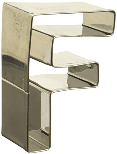 Birkmann, Ausstechform Buchstabe F, Grau, 6 cm, Edelstahl