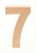 GLOREX 6 2029 137 - Papp - Zahl 7, aus brauner Pappe, ca. 17,5 X 5,5 cm groß, zum bemalen und bekleben, für Serviettentechnik und Décopatch, ideal als Dekoration, Natur
