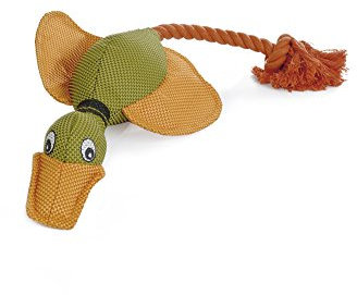 Beeztees 619602 Leinen Ente mit Kordel, 45 cm, orange