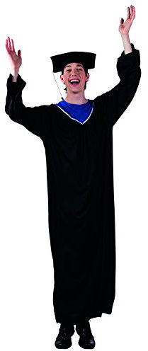 Boland 83824 - Kostüm Absolvent/Absolventin, Größe M/L, Toga und Hut, Abitur, Schul-Abschluss, Universität, Uniform, Tracht, Karneval, Mottoparty