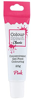 Colour Splash Food Colouring Gel | Pink - 25g Tube | Highly Concentrated, Easy To Use Tube, Food Safe. Ideal For Icing, Buttercream, Sugar Paste, Fondant, & Cake Mix, Edible