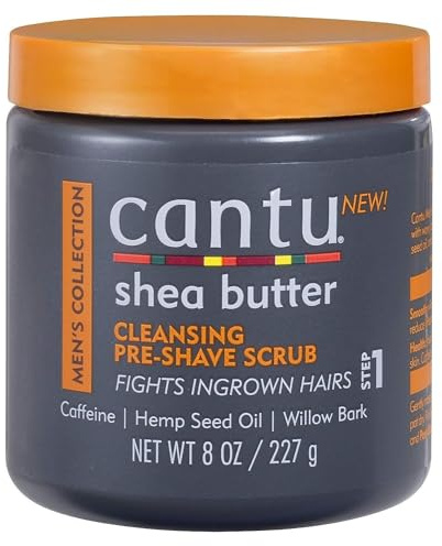 Cantu shea butter men's scrub cleaning pre-shave 8oz/227g