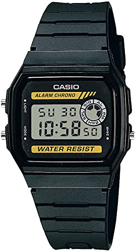 Casio Reloj digital de cuarzo Unisex F-94WA-9D - Alarma, Crono, Lux - Caucho Negro