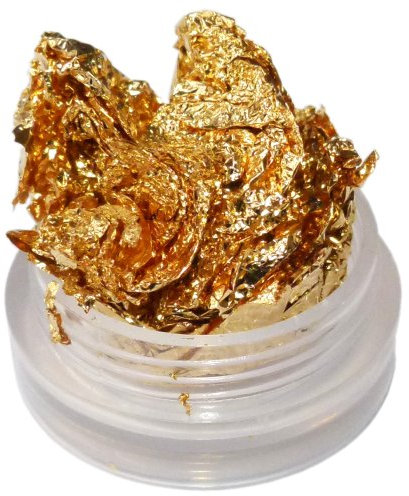 Nailart Goldfolie dünn wie Blattgold - 1 Dose mit Schraubverschluss
