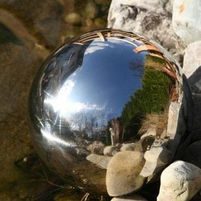 Boule de décoration INOX pour Jardin ou étang - 35 cm -