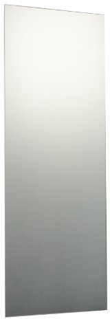 120 x 45cm Plain Frameless Rectangle Bathroom Mirror with Chrome Effect Metal Spring Loaded Wall Hanging Fixing Clips