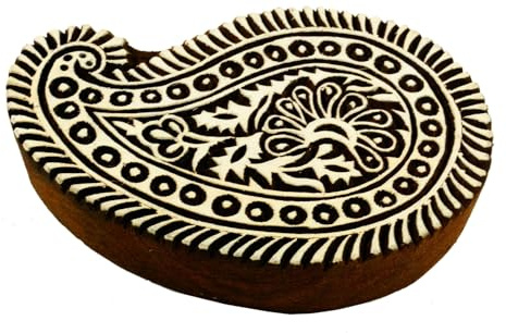 Indischer Holz Stoffdruckstempel, Mandala 1, Set 7 | Handgeschnitzt, ideal für vielseitige Drucke, auch als Wanddeko, traditionelles Design, einfache Anwendung