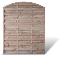 Holzzaun Gartenzaun mit Bogen Maß 150 x 180 auf 160 cm (Breite x Höhe) aus Kiefer/Fichte Holz; druckimprägniert Holz Berlin Bogen