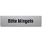 Schild Bitte klingeln, Edelstahl, selbstklebend, 4x16 cm