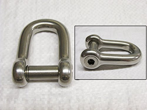 Stainless Steel D Shackle with Allen Screw Head 12MM (Dee Rigging Flush Marine)