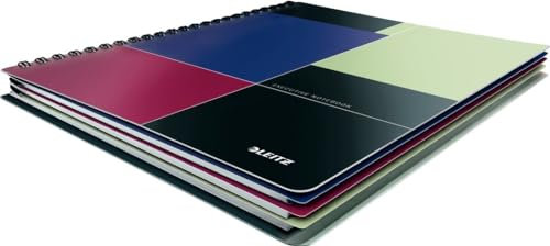 Leitz 44560000 Executive Collegeblock A5 kariert, spiralgebunden mit PP Einband Mehrfarbig