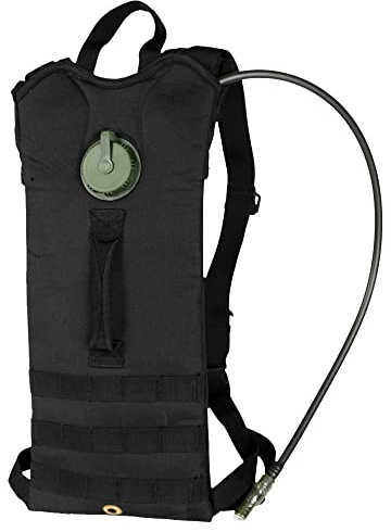 Miltec Basic AV Hydration Bag - Unisex Backpack, Black, One Size, Black, 25