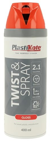 Plasti-kote 21106 400ml Premium Spray Paint Gloss - Orange