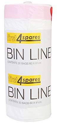 First4spares Bin Bags For Brabantia Size H 40-50 Litre Waste Bins Pack of 30