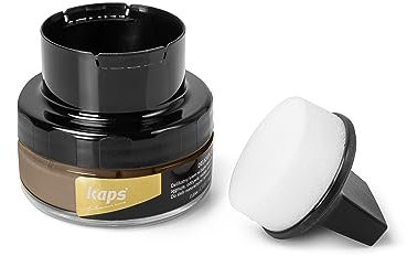 Kaps Crème Délicate – Crème de Cirage avec Applicateur en Éponge pour Cuir naturel et Matières synthétiques ou Maroquinerie – 50ml, Chameau 166
