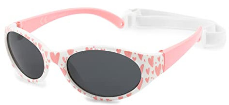Kiddus Lunettes de Soleil pour Garçons et Filles. Entre 2 et 6 ans. Gomme Super Flexible avec Bande Élastique Réglable. 100% Protection Solaire UV400.