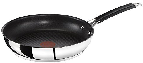 Tefal E43506 Jamie Oliver Pfanne | Bratpfanne | 28cm | Induktion | integrierter Temperaturanzeiger | Antihaft-Versiegelung | Edelstahl