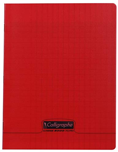 Calligraphe 18123C - Heft / Schulheft Calligraphe 17x22 cm, 48 Blatt, französische Lineatur, 90g, Rot, 1 Stück