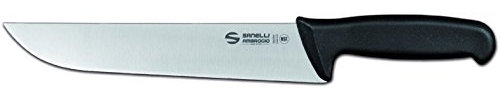 Sanelli Ambrogio Ambrogio Sanelli-Supra-Coltello Francese. Manico Ergonomico in Polipropilene, Colore: Nero. Lama: Larga Liscia, Nitro-B Inox all'azoto. Cm: 24, Acciaio Inossidabile, Grigio, 24 cm