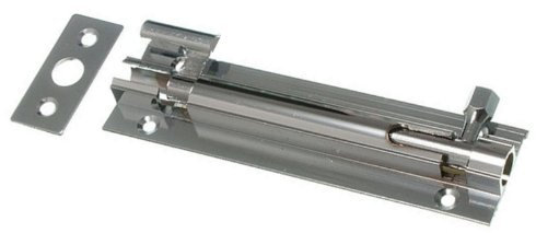 POLISHED CHROME NECKED / CRANKED BARREL BOLT 50mm + SCREWS