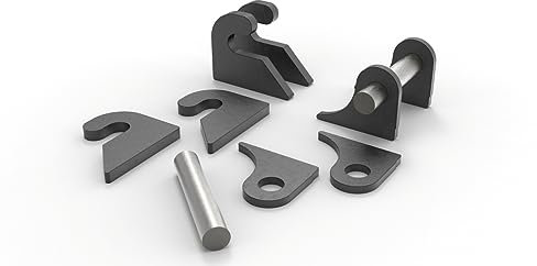 Joma-Tech | Koppelhaken Gehlmax SL Radlader Bausatz | kompatibel mit SL 3010-4610 | S355 Stahl | 1 Bausatz (4 Ösen, 4 Haken & 2 Wellen)