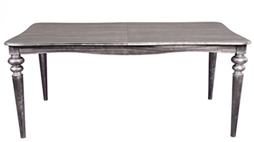 Casa Padrino Barock Esstisch Silber Anthrazit ausziehbar 180-230 cm - Tisch