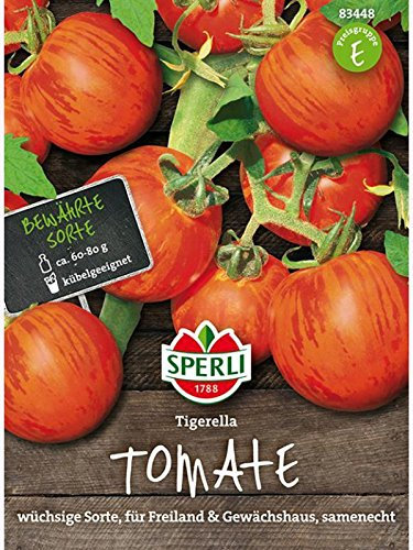 Sperli Gemüsesamen Cocktail-Tomate Tigerella, grün