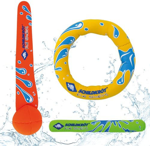 Schildkröt Neoprene Diving Set (3-teilig, je 1 Ring, Stick, Ball), 970217, Mehrfarbig, M