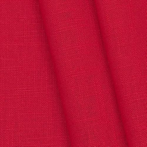 STOFFKONTOR 100% Leinenstoff – edler Naturstoff - vorgewaschen - Meterware, Farbe Rrot – zum Nähen von Kleidern, Röcken, Trachtenmode uvm.