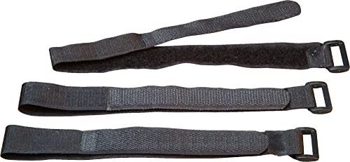 Kopp 328100097 Klettband schwarz mit Öse, 330 x 20 mm, 3 Stück