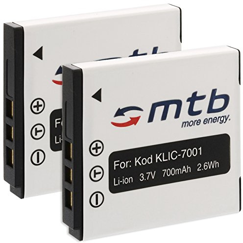 2X Akku Klic-7001 für Kodak Easyshare M320, M340, M341, M753, M763