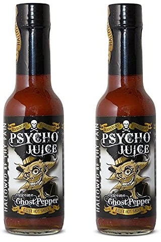 Psycho Juice Extreme Ghost Pepper Hot Chilli Sauce 148ml (Pack 2)