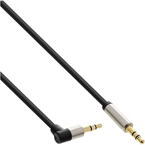 InLine 99222 Slim Audio Kabel Klinke 3,5mm ST/ST, gewinkelt, Stereo, 2m