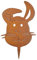 Rostikal Edelrost Gartendeko Osterhase 23 x 16 cm für Baumstamm Rost Deko Osterdeko für Draußen