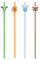 Kikkerland CU219 Woodland Paper Straws, Pack of 12, Multicolor
