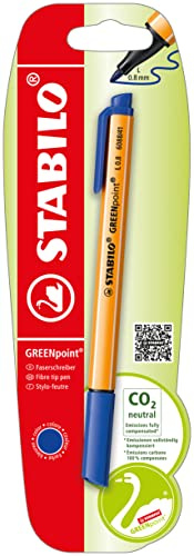 STABILO - Umweltfreundlicher Filzschreiber - GREENpoint | Einzelstift, blau