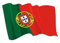 U24 Autocollant pour voiture drapeau du Portugal 8,5 x 6 cm