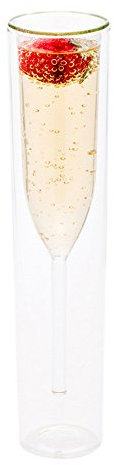 Champagne Flute Glass, Forma Double Wall Champagne Flute Glass - 4 oz - 10ct Box - Restaurantware