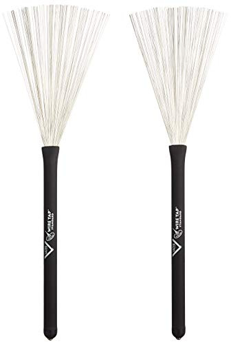 Vater Drumsticks VWTS - Wire Tap Brushes, Schlagzeugbesen, Trommelbürsten - Brush Standard - Gummigriff