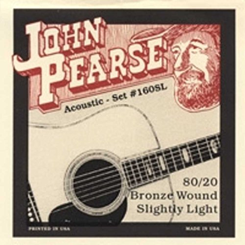 John Pearse® Strings »160SL SLIGHTLY LIGHT - ACOUSTIC GUITAR - 80/20 BRONZE« Corde per Chitarra Acustica 6-Corde - 011/050
