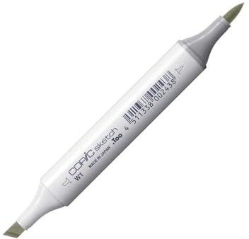 Copic Sketch Coloured Marker Pen - (W-1) Warm Gray No.1, For Art & Crafts, Colouring, Graphics, Highlighter, Design, Anime, Professional & Beginners, Art Supplies & Colouring Books
