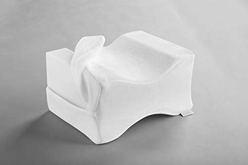 Dormisette Q895 Kniekissen fuer Seitenschlaefer, atmungsaktiv, 26 x 20 x 16 cm, weiß