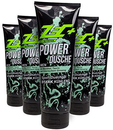 ZEC+ kühlendes DUSCHGEL | perfekt nach dem Sport | aktiviert Regeneration | enthält hochkonzentriertes Menthol | sibirischer Ginseng | CELLACTIVE® | 5 x 250ml