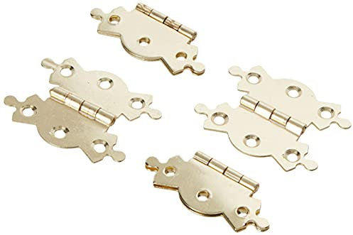 Merriway® BH01756 (4 Pcs) EB Butterfly Decorative Box Hinges, Brass Plated, 50mm (2 inch) - Pack of 4 Pieces