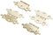 Merriway® BH01756 (4 Pcs) EB Butterfly Decorative Box Hinges, Brass Plated, 50mm (2 inch) - Pack of 4 Pieces