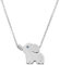 ELBLUVF Silber Edelstahl Zirkon Elefant Tier Glück Elefant Halskette Schmuck für Frauen