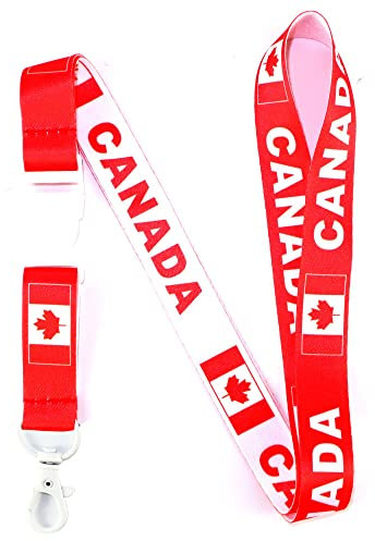 EASTEX Wendbarer Lanyard/Schlüsselanhänger mit Clip für Schlüssel oder Ausweiskarten. Ideal für Auto, Haus oder Arbeit. Rot, Modern, Polyester