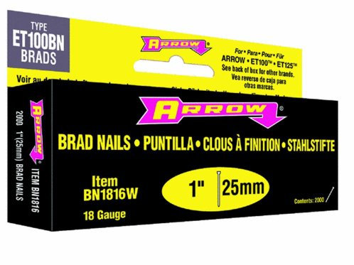 Arrow White Head Brad/Nails Pack 2000 25 Mm