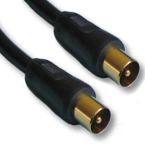Cables 4 ALL 0.5m Male to Male TV Aerial Lead Shielded Coaxial Cable