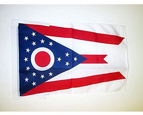 AZ FLAG - Flagge Ohio - 45x30 cm Mit Kordel - Bundesstaat Ohio Fahne 30 x 45 Cm - Flaggen